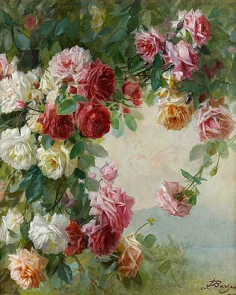 Rose in un lago